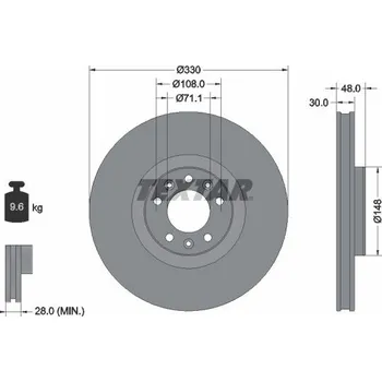 Brzdový kotouč Brzdový kotouč TEXTAR 92283403