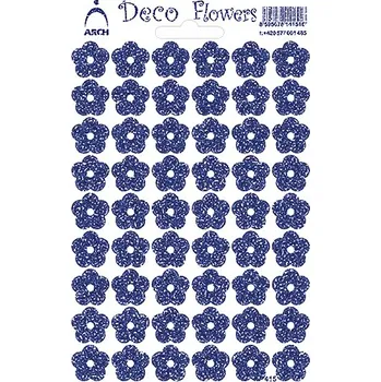 Dětské zboží Květinky - Deco Flowers - modré glitter 415-BG