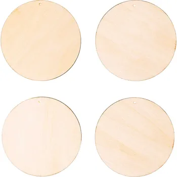 DŘEVĚNÉ DEKORÁTKY, SET CIRCLE 4ks