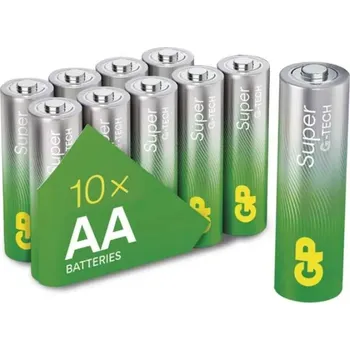 Článková baterie Baterie LR6 1,5V GP Alkalická Super AA, 10ks tužkových baterií