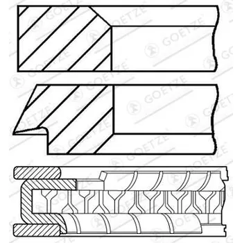 Autodíl Sada pístních kroužků GOETZE ENGINE 08-424807-10