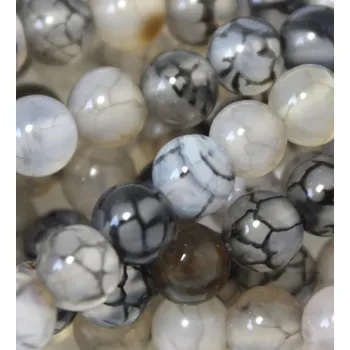Materiál na výrobu šperku Achát Dragon Veins korálky 4-6mm - Návlek - 6mm
