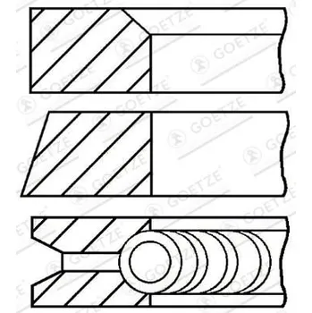 Autodíl Sada pístních kroužků GOETZE ENGINE 08-502200-00