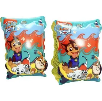 GIM S.A. Dětské nafukovací rukávky TLAPKOVÁ PATROLA v barevných vlnách 25x15 cm