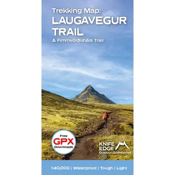 Iceland's Laugavegur trail - turistická mapa