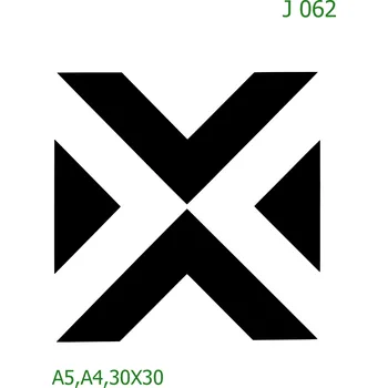 Plastová šablona pro malování - Strukturální vzory - Vzor do X (J062) - A5 , Nelepící folie