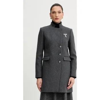 Dámský kabát Kabát s příměsí vlny Morgan GBROCHE šedá 90X, vel. 38