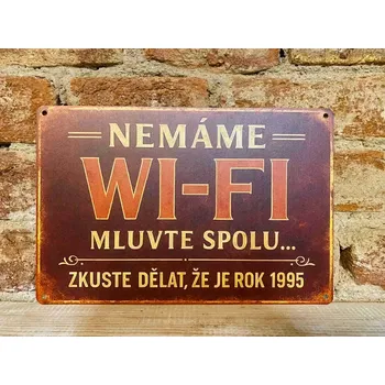 Plechová cedule Plechová cedulka - WI-FI