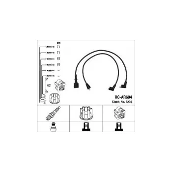 Zapalovací kabel Sada kabelů pro zapalování NGK RC-AR604 - ALFA ROMEO