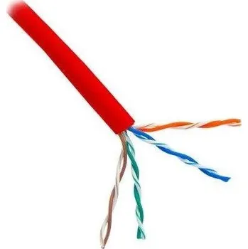 Síťový kabel PLANET kabel UTP, lanko, 4pár,Cat 5e Planet Elite červený, balení 305m