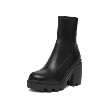 Dámské kozačky Polokozačky DeeZee ZB362-2 Černá 41