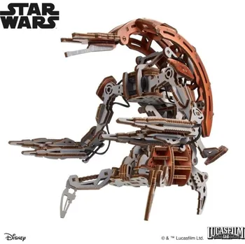 3D puzzle Ugears 3D dřevěná mechanická skládačka Star Wars Droideka