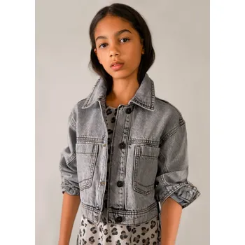 Dívčí bunda Bunda riflová s prošíváním světle šedá JUNIOR Mayoral velikost: 152 (12 let)