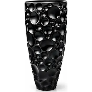 Váza Bohemia Jihlava LISBOA váza černý satén 350 mm