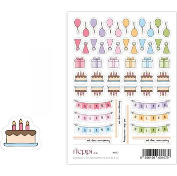 samolepka Fleppi Samolepky Narozeninová výzdoba