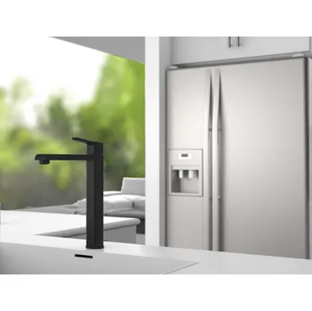 Vodovodní baterie SCHÜTTE kuchyňská baterie VITA, kuchyňská baterie s 360° otočným rozsahem, matná černá | 33858