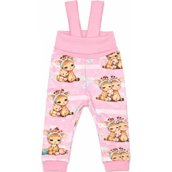 Kojenecké oblečení Tepláčky s traky - Žirafky Velikost: 98