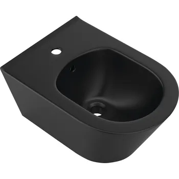 Bidet Sapho AVVA bidet závěsný 35,5x53 cm, černá mat