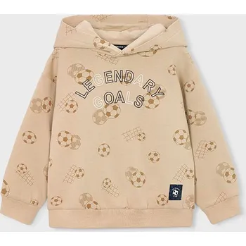 Chlapecká mikina Mikina přes hlavu s kapucí LEAGUE béžová MINI Mayoral velikost: 128