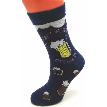 Dámské ponožky Veselé ponožky tm.modro-sv.modré- vel. 39 - 46 vel. 43 - 46