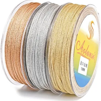 Materiál na výrobu šperku Polyamidový kord 1mm - cívka 25m - Zlatá