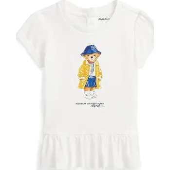 Chlapecké tričko Dětské bavlněné tričko Polo Ralph Lauren 310958222001 bílá 00X, vel. 75-79