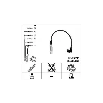 Zapalovací kabel Sada kabelů pro zapalování NGK RC-BW235 - BMW