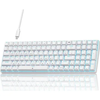 Herní klávesnice TMKB T98SE, bílá