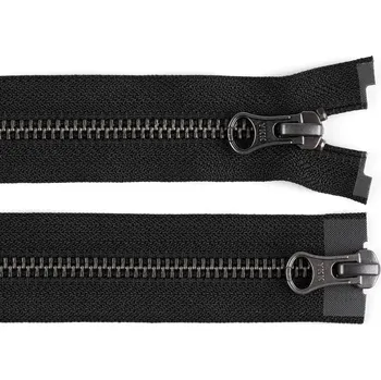 Stoklasa YKK No 5 dvoucestný zip dělitelný 2 jezdci 5 mm/50 cm černý