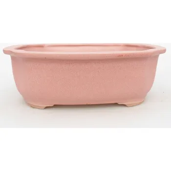 Květináč Keramická bonsai miska 22 x 18 x 7,5 cm růžová