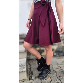 Dámská sukně Kulišárny Zavinovací sukně BORDÓ VELIKOST: XS-M