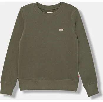 Chlapecká mikina Dětská mikina Levi's MINI LOGO CREWNECK SWEATSH 9EE331.B zelená 78X, vel. 176