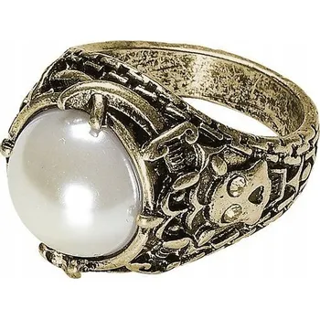 Widmann 46741 pirátský prstýnek s kamenem zčernalé zlato/bílý