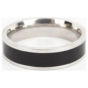 Prsten Snubní prsten černostříbrný - 6/ 52-53