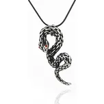 Ocelový černěný přívěsek s hadím řetízkem - Nerez SL