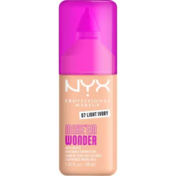Kosmetika NYX PROFESSIONAL MAKEUP Make 'EM Wonder Foundation 07 Light Ivory, 30 ml