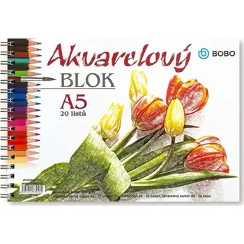 BOBO 30580 Akvarelový blok A5 20l