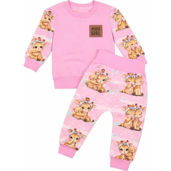 Tepláková souprava - Žirafky (bez kapuce) Velikost: 110