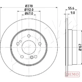 Brzdový kotouč Brzdový kotouč ASHIKA 61-00-0505C