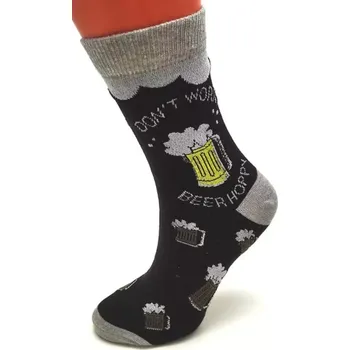 Dámské ponožky Veselé ponožky černo-šedé - vel. 39 - 46 vel. 43 - 46