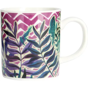 Kitchen Craft, Anglie Kitchen Craft - Porcelánový hrníček na espresso Exotic Leaves - 80 ml