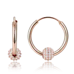 MINET Elegantní pozlacené stříbrné náušnice se zirkony JMAS0322RE00