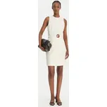 HUGO Koktejlové šaty Kidenna 50559186 Écru Regular Fit 38