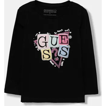 Chlapecké tričko Dětské tričko s dlouhým rukávem Guess K5YI07.K6YW4.9BYA černá 99X, vel. 96-104