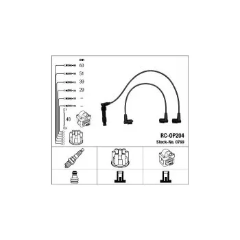 Zapalovací kabel Sada kabelů pro zapalování NGK RC-OP204 - OPEL