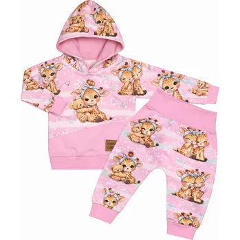 Tepláková souprava - Žirafky (kapuca) Velikost: 128