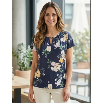 Dámské tričko Dámské triko KIXMI ORNELLA TMAVĚ MODRÁ M