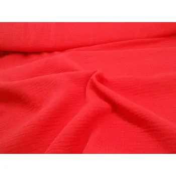 Pro útulný domov látka Mušelín ČERVENÝ