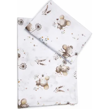 Povlečení Baby Nellys 2 dílné povlečení do postýlky Malá myška 120x90 cm