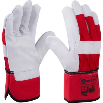 Pracovní rukavice CONNEX Kožené rukavice, hovězí useň, vel. 9